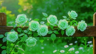 清新绿玫
