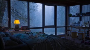 雨天温馨木屋 