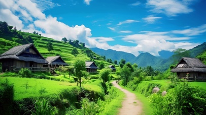 乡村自然美景