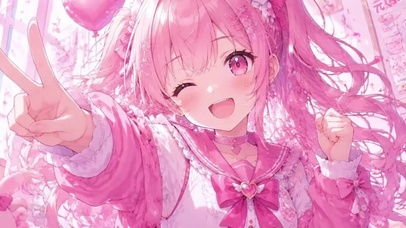 粉色可爱二次元女孩