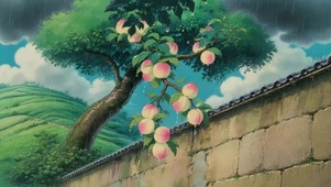 墙角的桃子