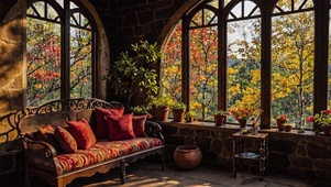 【雨景】窗外的秋雨