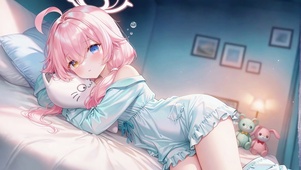 粉毛异瞳可爱萝莉