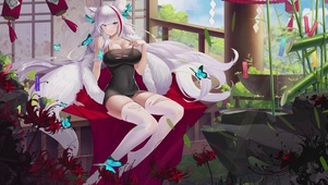 白丝蝴蝶少女