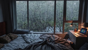 【雨景】安静的林中卧室
