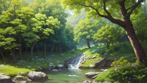 森林河流
