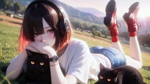 田野女孩治愈壁纸