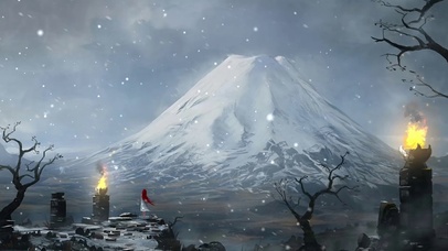 雪山红发少女