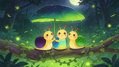 护眼雨天蜗牛