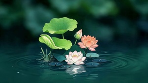 小清新荷花