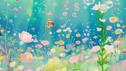 海底世界带鱼屏