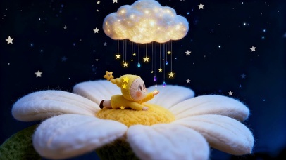 花朵上的星星人