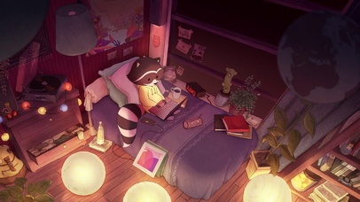 深夜工作的小熊