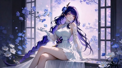 窗边少女雷电将军