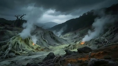 静谧火山岛奇观