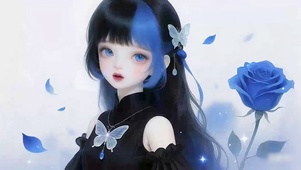 蓝色妖姬少女
