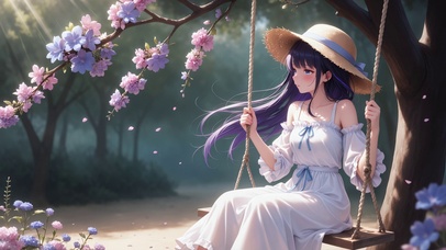 花下少女