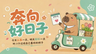 奔向好日子治愈卡皮巴拉