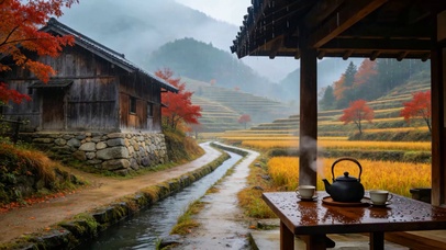 乡村秋雨