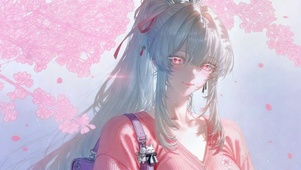 樱花树下银发少女-绯雪