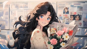 4K 捧花少女