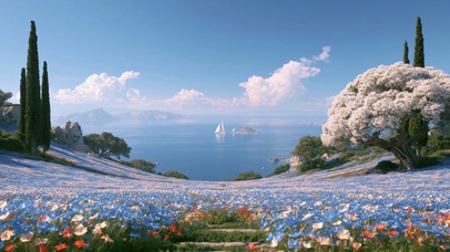 海边的花海