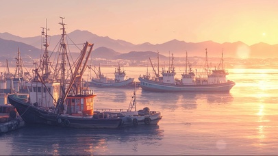 落日工业海港码头