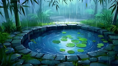 雨竹幽池