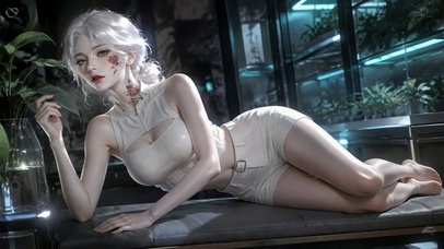 白发玫瑰美少女