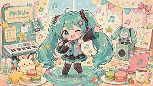 Q版初音可爱音乐派对