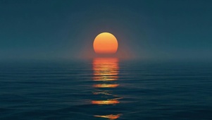 长焦海上日出