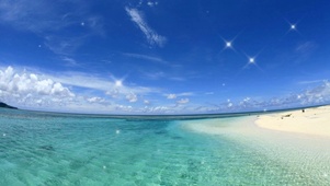 沙滩大海蓝天