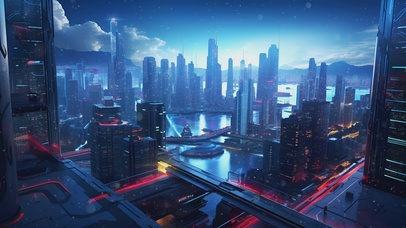 科技未来城市美景