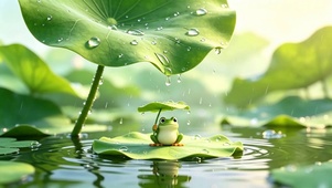 躲雨蛙