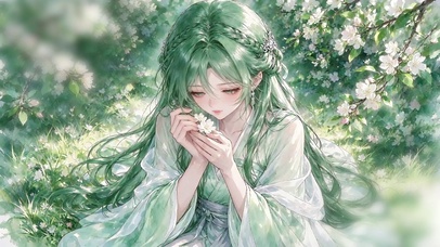 森系惜花少女