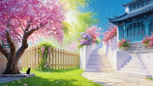 唯美的樱花树