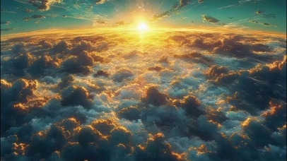 云上唯美浪漫日出阳光