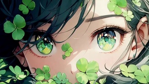 幸运草动漫少女