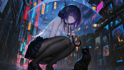 动漫女孩壁纸循环动画