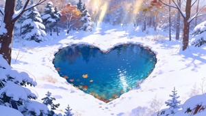 冬雪心湖
