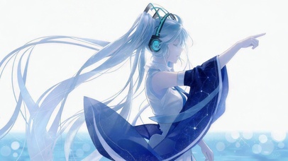 二次元耳机少女