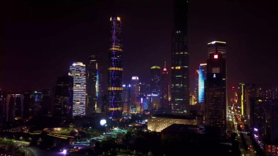 璀璨广州夜景航拍