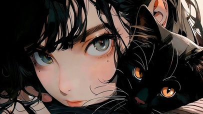 少女与黑猫