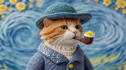 梵高的猫咪