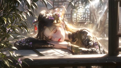 古风熟睡美女
