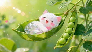 豌荚奶喵的露珠甜梦治愈系小清新