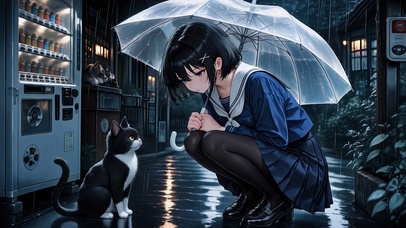 雨中邂逅