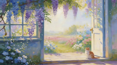 唯美的紫藤花