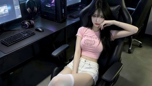 可爱电竞少女