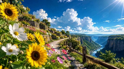 花海峡谷晴景